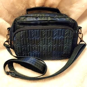 Ranger XL 2 Crossbody Bag by Lug in blue and green plaid